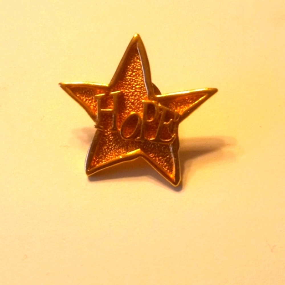 Ballou Reg'd 130 Years Goldtone Hope Pin